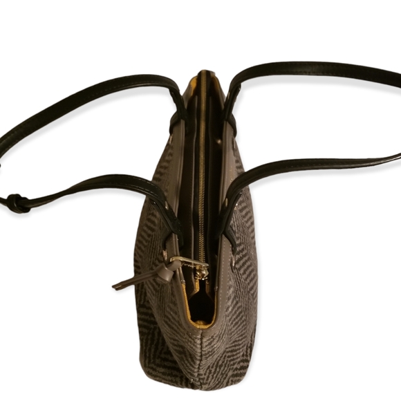 Spartina genuine linen and leather shoulder bag-Lorelai mystic mermaid pattern - Picture 2 of 16